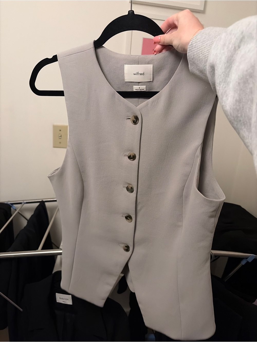 Wilfred Light Gray Regal Vest Crepette
